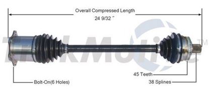 Picture of Audi A4 Right Front CV Shaft 97-01 8D0407452GX
