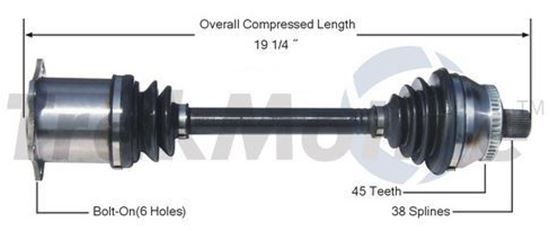 Picture of Audi A4 Right Front CV Shaft 05-08 8E0407452KX